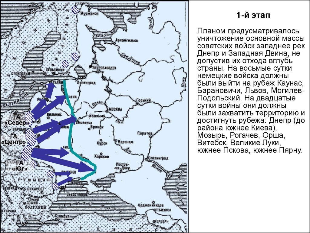 Нападение германии на ссср 1941. Карта нападения Германии 1941. План Барбаросса 1941. План нападения Германии на СССР карта.