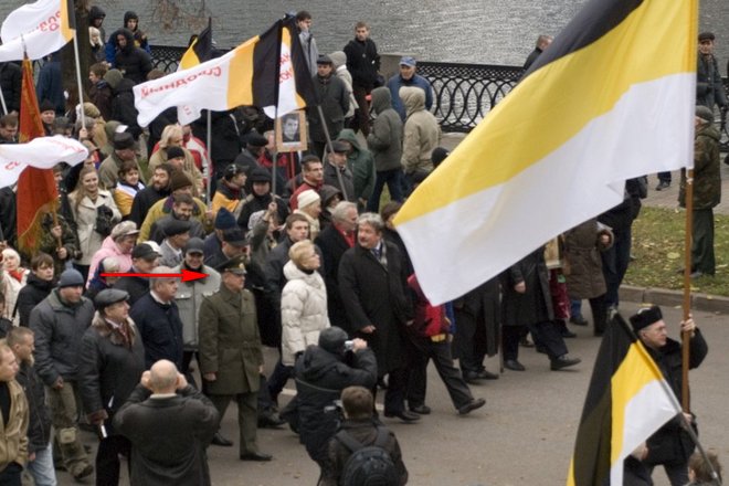 Владимир Квачков на шествии русских националистов «Русский марш»