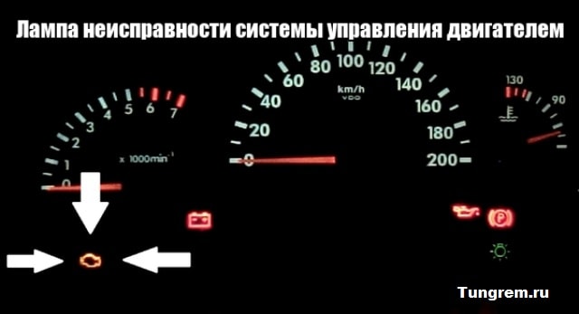 Лампа неисправности системы управления двигателем