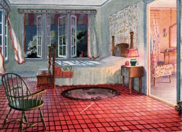 Как выглядели интерьеры американцев 100 лет назад интерьер,история