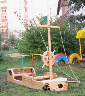Оборудуем детскую площадку. Корабль для детской площадки своими руками