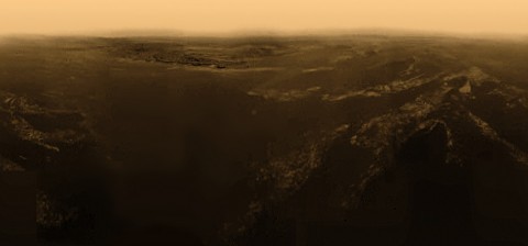 На спутнике Сатурна - Титане (аппарат 
