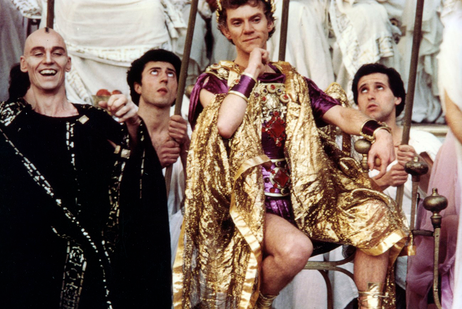 Демонический образ императора Калигулы всегда был привлекателен для режиссеров. Одним из самых известных фильмов об императоре стал эротический фильм «Калигула» Тинто Брасса. Роль императора исполнил Малькольм Макдауэлл