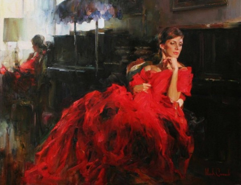 Картина Михаила и Инессы Гармаш - WOMAN IN RED
