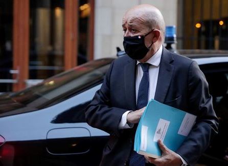 Министр иностранных дел Франции Жан-Ив Ле Дриан в Брюсселе, Бельгия, 21 сентября 2020 года. Stephanie Lecocq/Pool via REUTERS
