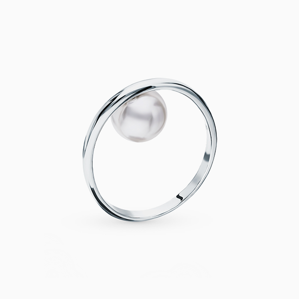 Кольцо SL, серебро, жемчуг