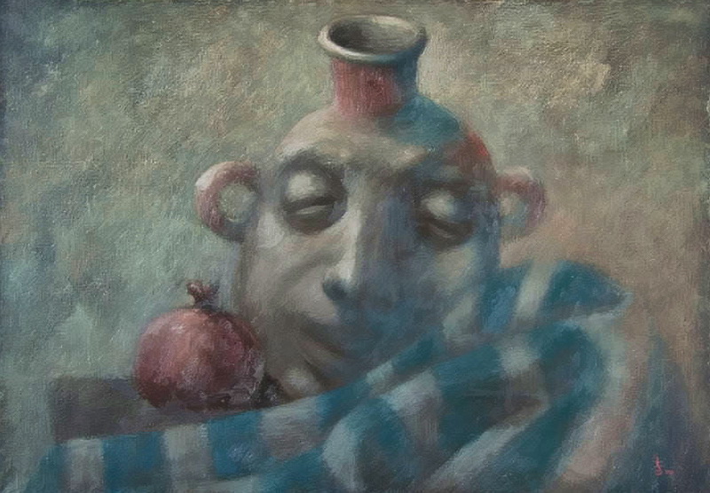 На магнетическом сеансе. Антон Павлович Чехов и художник Владимир Рябчиков Живопись