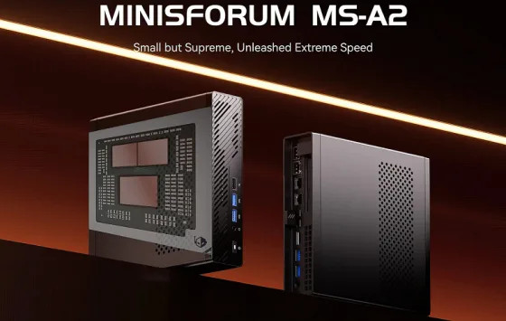 Мощный 16-ядерный Ryzen 9 9955HX, 96 ГБ ОЗУ, 27 ТБ SSD и слот PCIe x16 для полноценной видеокарты в крохотном корпусе. Minisforum MS-A2 поступил в продажу