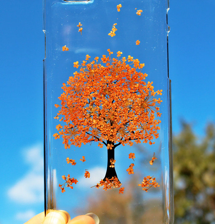 чехол для айфона с натуральными цветами