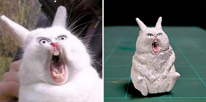 Смешные фото животных в реальность: забавные работы японского скульптора 