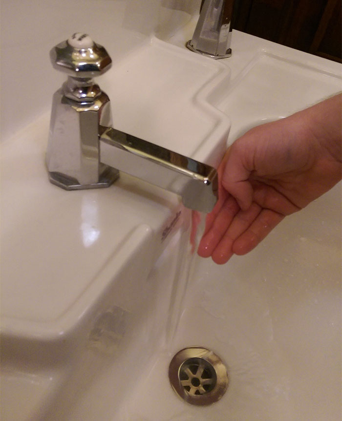 This Faucet So Close To The Sink