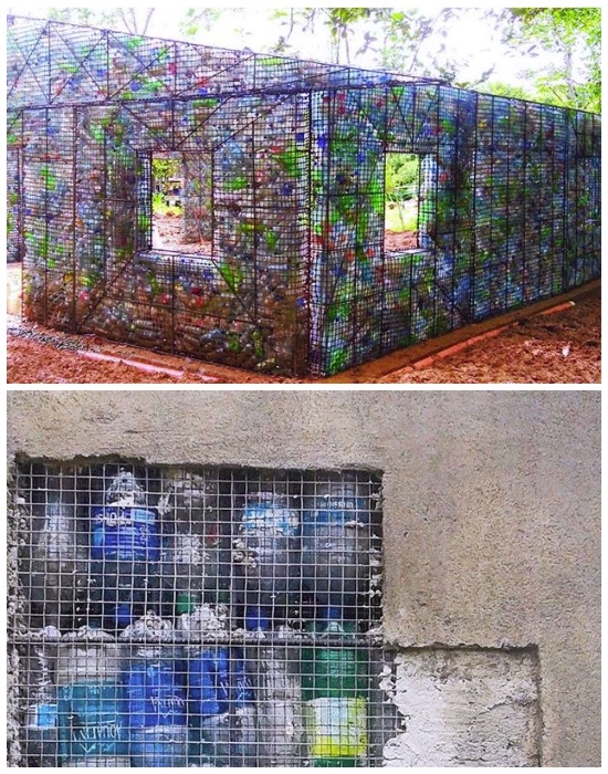 Житель Канады из пластиковых бутылок построил деревню