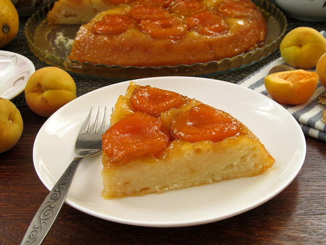 Пирог-перевёртыш с абрикосами выпечка,десерты,кулинария
