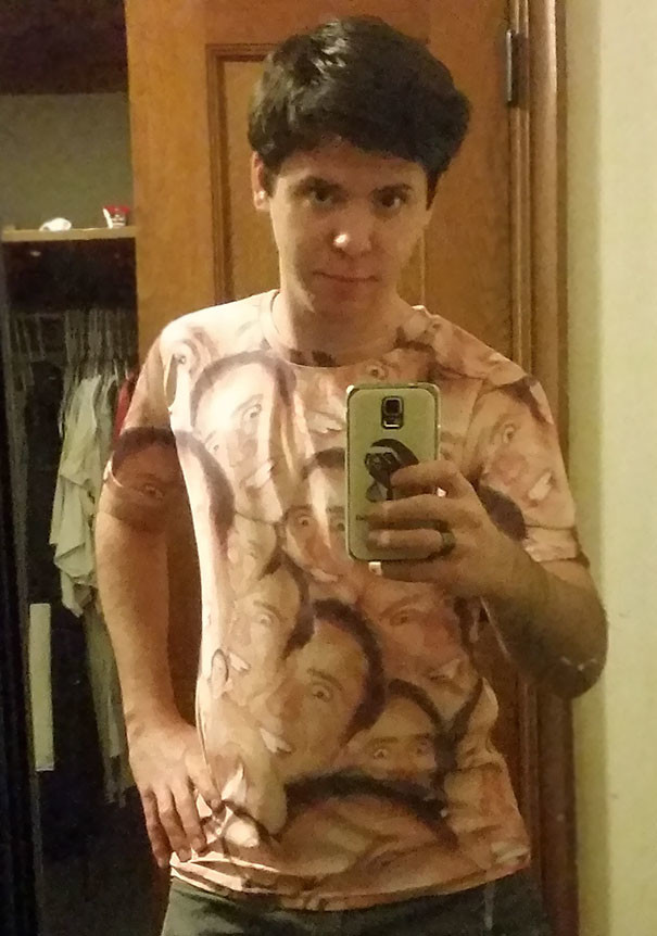 Футболка с Кейджем алкоголь, опьянение, покупка