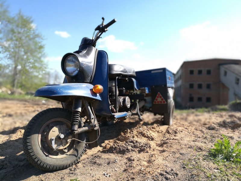 Трехколесный грузовой мотороллер Трехколесный грузовой мотороллер