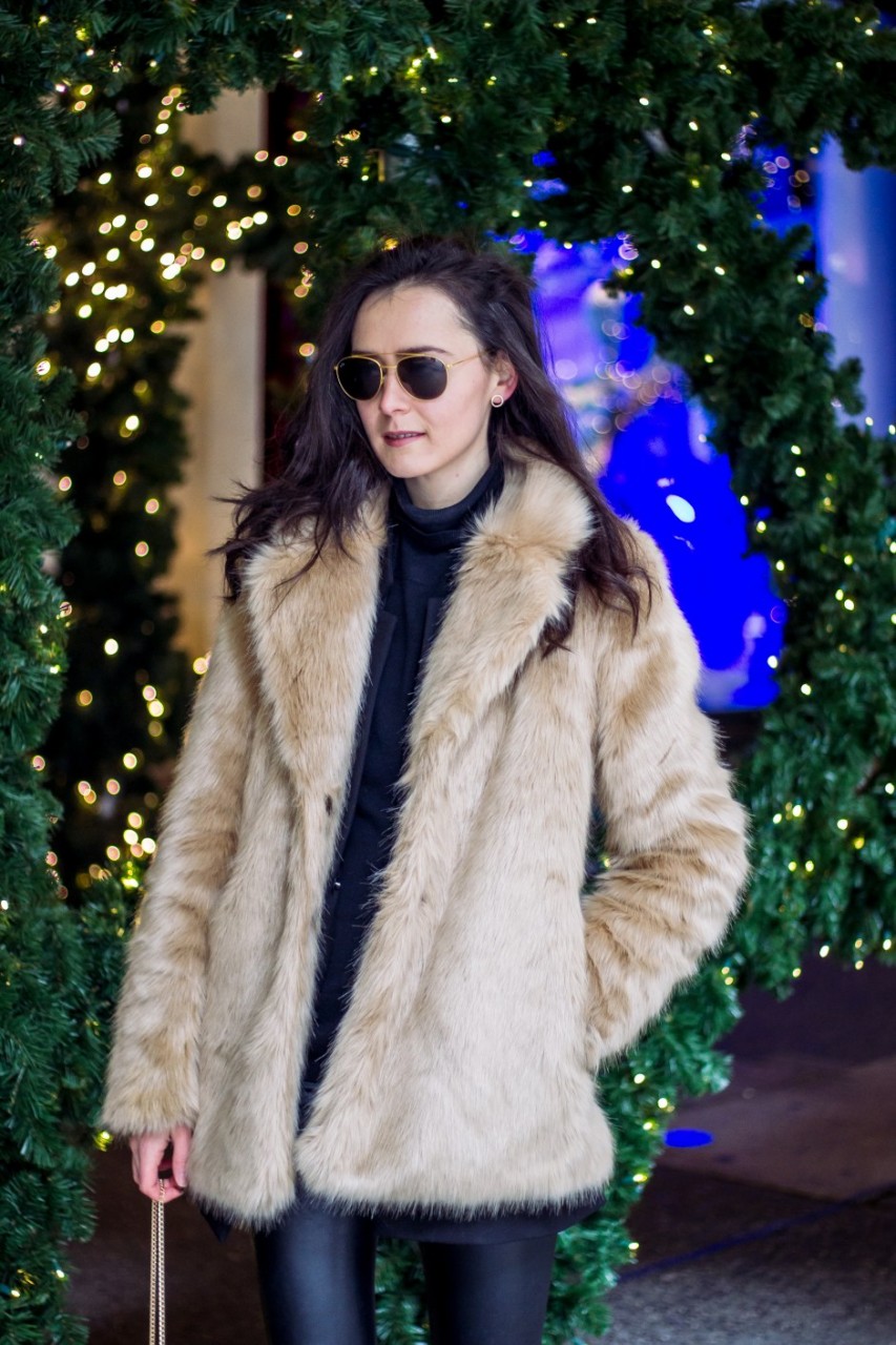 NYC Blogger: Faux Fur Coat 2