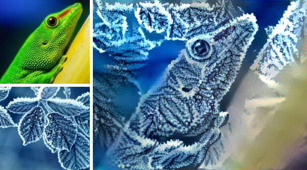 удивительные коллажи из случайных фотографий, нейронная сеть