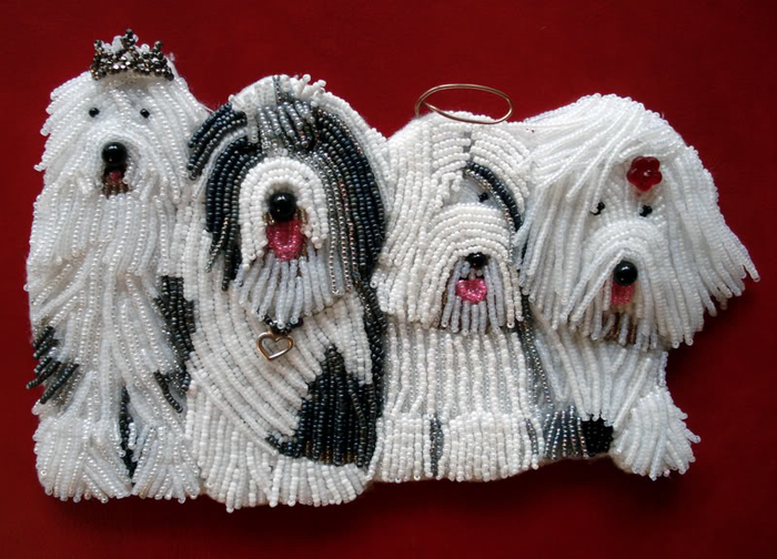 Великолепные собачки из бисера Марины Константиновой бисер и жемчуг,вдохновляемся,творчество