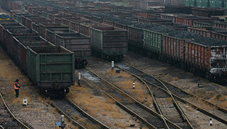 Вагоны с углем на железной дороге, Украина. Архивное фото