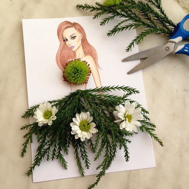 Платье из цветов и овощей: девочка стала звездой социальной сети Платье из цветов и овощей: девочка стала звездой социальной сети женские хобби,поделки,своими руками