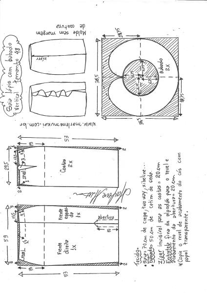 Выкройка юбки карандаш с воланами одежда