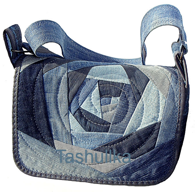 Большая коллекция идей джинсовых сумок декор