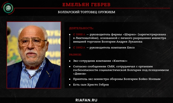 Емельян Гебрев: почему оружейного барона из Болгарии назначили жертвой ГРУ геополитика