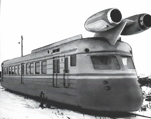 Советский реактивный поезд СССР, железная  дорога, история, поезд
