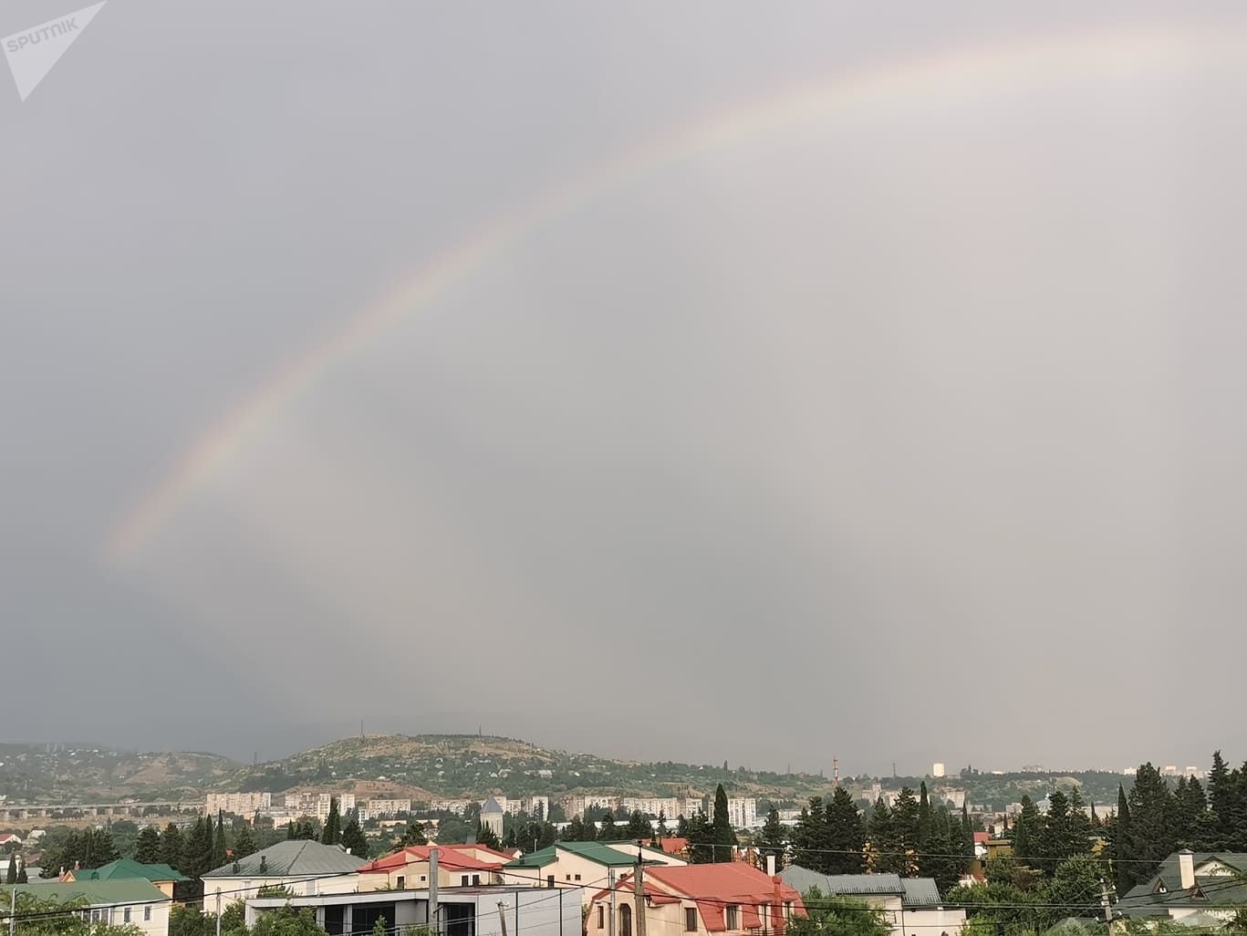 Радуга над Тбилиси после дождя