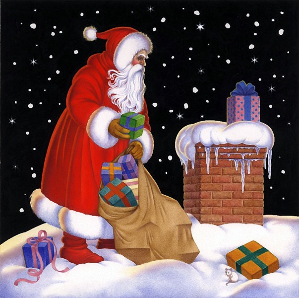 санта 5 Santa Delivers the Presents (603x600, 105Kb)