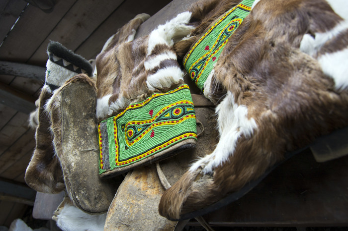Валенки с традиционной меховой отделкой и вышивкой./Фото:img-fotki.yandex.ru 