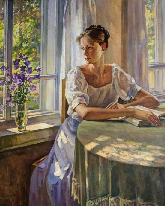 Художник Марина Чулович. Счастье – это так просто художника, Марины, школу, советского, Викторовны, Марина, Викторовна, Чулович, Москве,  Дары, яблокиВ, Портрет, охотыБелые, тихой, домеТрофеи, дедушкином, коллекциях, Чулович РазговорЗолотые, рубежом Картины, России