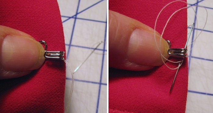 Как красиво пришивать крючки для одежды: мастер-класс