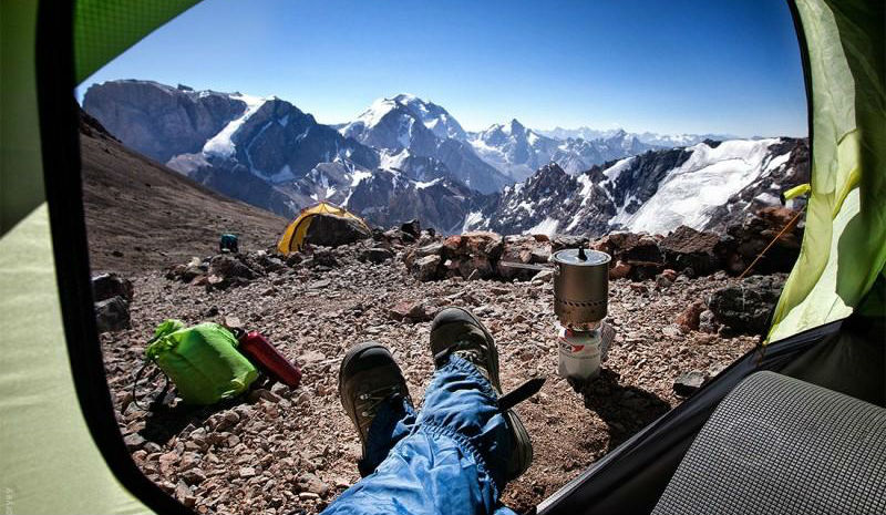 Утренние виды из палатки