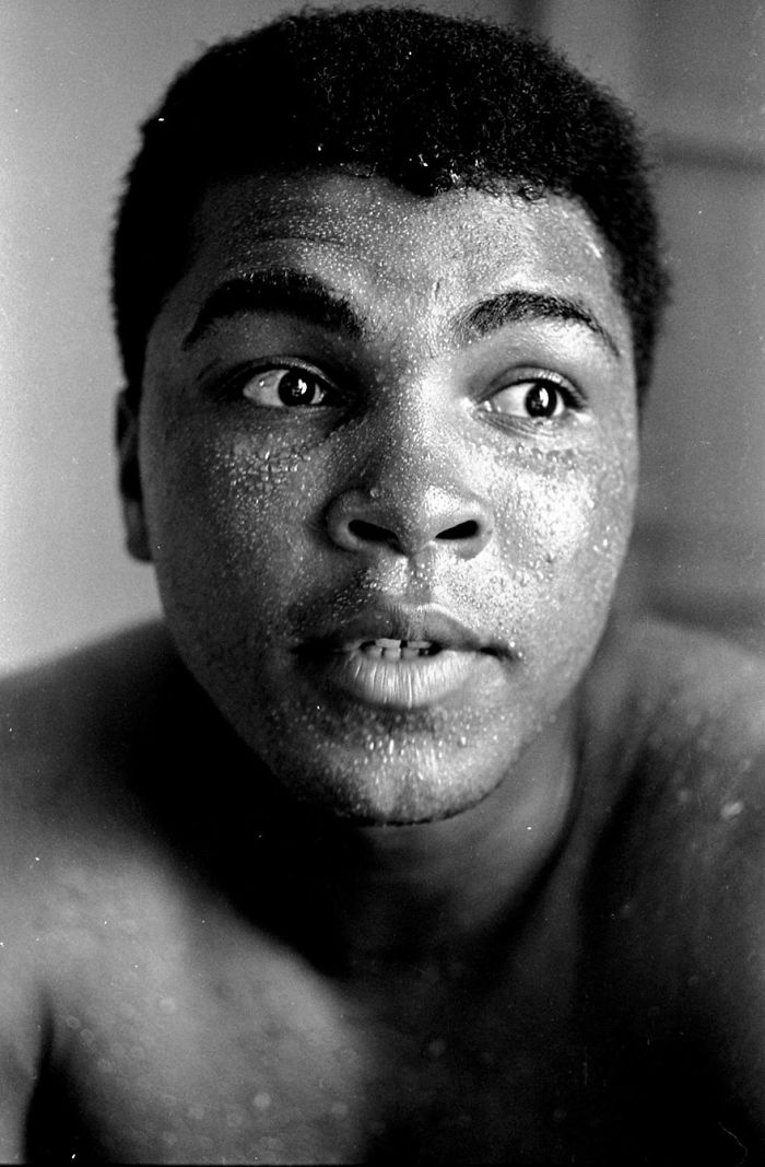 Perspiration Beads On The Face Of Muhammad Ali, Shown In Training For His Fight With Sonny Liston At Lewiston, Maine, 1965