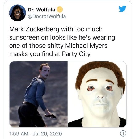 Джокер, Доктор Моро, Майкл Майерс: новое фото Марка Цукерберга породило мемы Шоу-бизнес
