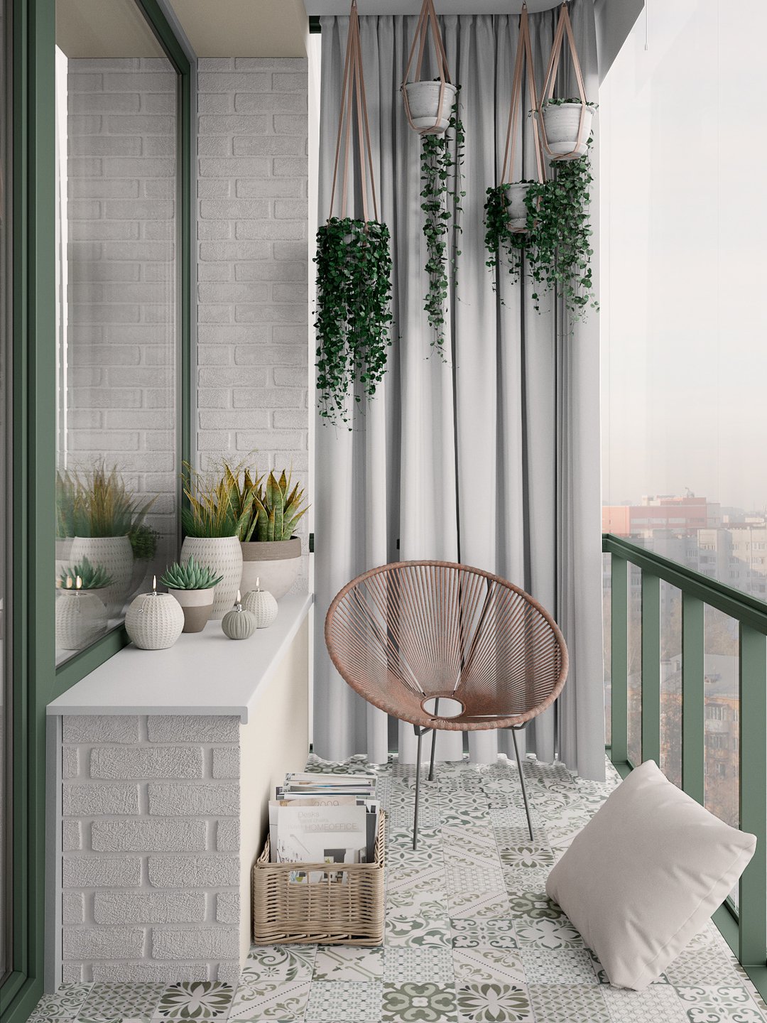 Если вы любите зеленый...Современная трехкомнатная квартира с зелеными акцентами идеи для дома,интерьер и дизайн
