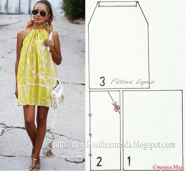 Летние платья и сарафаны с простыми выкройками Летние платья и сарафаны с простыми выкройками