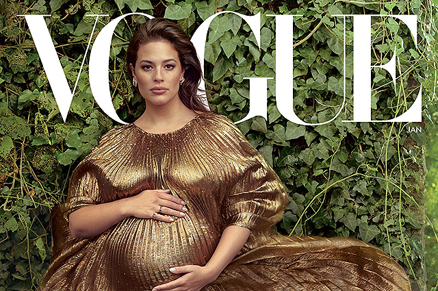 Беременная Эшли Грэм снялась для обложки Vogue, рассказала о будущем ребенке и своих попытках похудеть