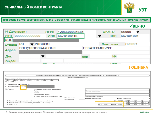 Услуги таможенного декларанта