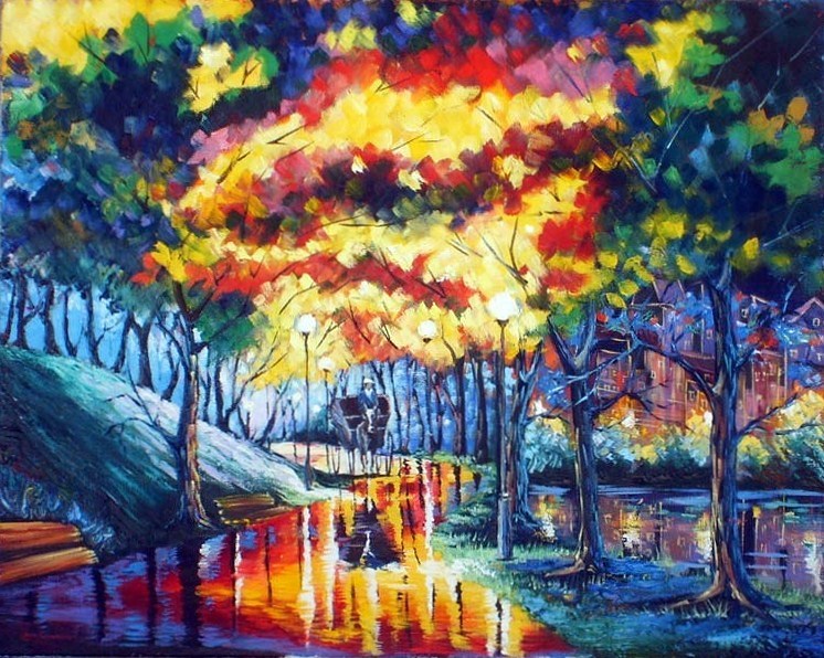 Отражение города. Живопись Романа Федосенко Отражение города. Живопись Романа Федосенко город