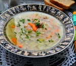 Овощной суп с гречкой и куриным фаршем
