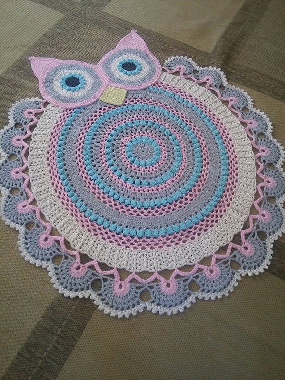 Забавный коврик для детской комнаты Забавный коврик для детской комнаты вязание крючком,своими руками