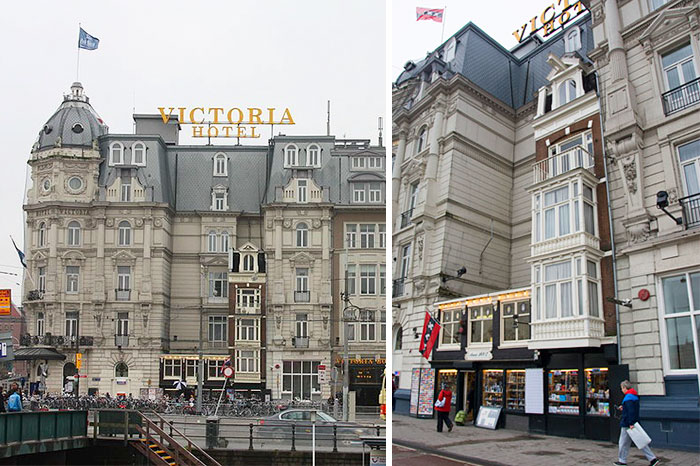 The Founders Of This Hotel Couldn't Buy These Houses Due To The High Asking Price. So The Hotel Was Built Around The Two Buildings Instead, And They Are Now Souvenir Shops