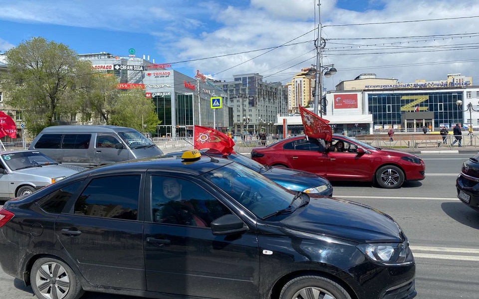В Рязани прошел автопробег в честь Дня Победы