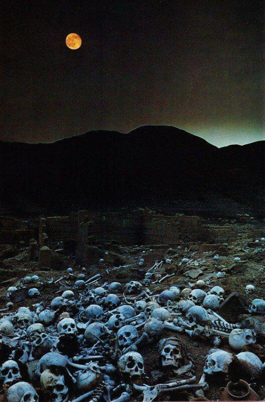 Разграбленное кладбище инков, Перу, 1973 год. история, ретро, фото