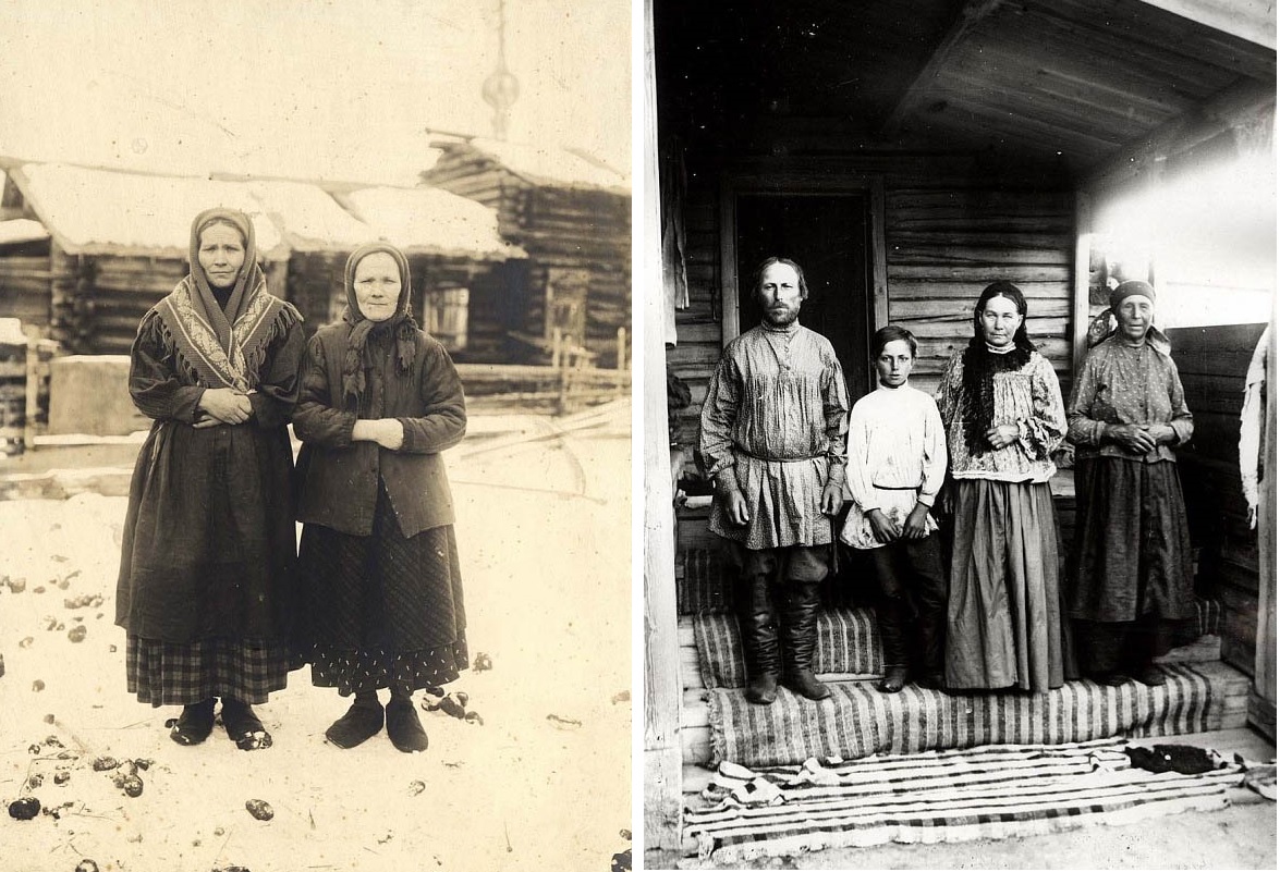 Старые фотографии деревенских жителей