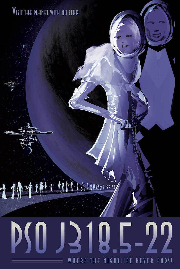 NASA опубликовало ретро-плакаты о космических путешествиях