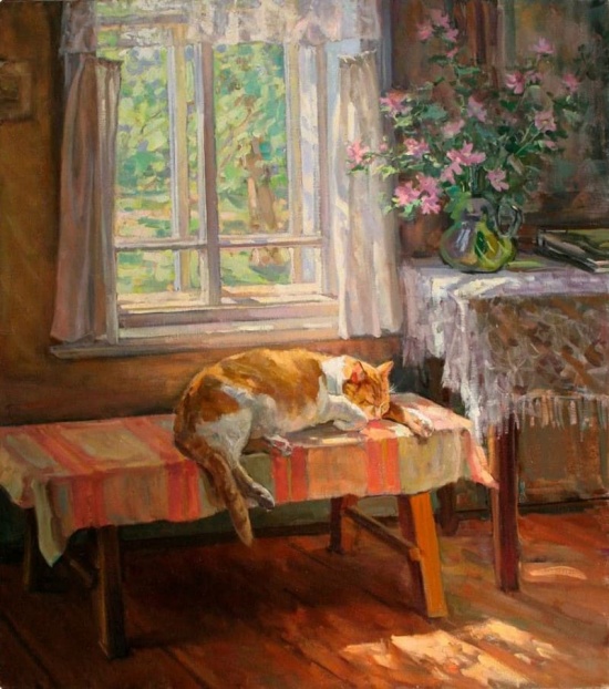 Художник Марина Чулович. Счастье – это так просто художника, Марины, школу, советского, Викторовны, Марина, Викторовна, Чулович, Москве,  Дары, яблокиВ, Портрет, охотыБелые, тихой, домеТрофеи, дедушкином, коллекциях, Чулович РазговорЗолотые, рубежом Картины, России