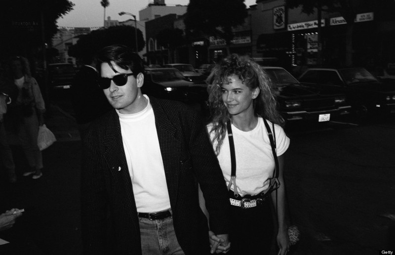 Чарли Шин и Келли Престон 1989. голливуд, кино, фото